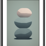 Three Rocks on Green